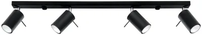 Produktbild von Spot Strahler Metall verstellbar Schwarz GU10 4-flammig länglich Modern Lampe
