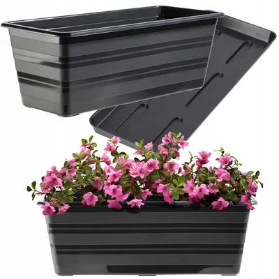 Zdjęcie produktu dla KADAX Skrzynka Balkonowa 40cm Doniczka + Podstawka