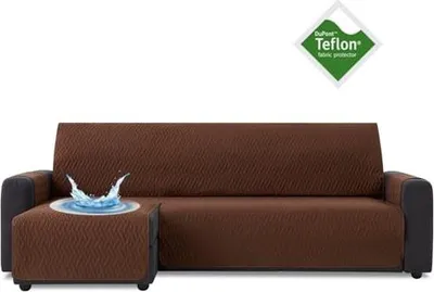 Produktbild von Bestcovers Teflon Wasserdichtes Sesselüberwürf Sesselschoner Schonbezug Sofabezug (Braun, 200cm Left)