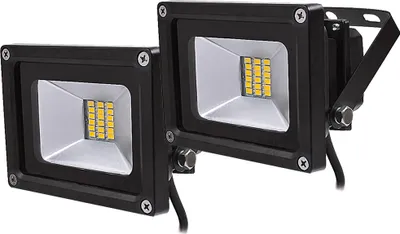 Produktbild von Greenmigo 2pcs 20W smd LED Strahler Warmweiß außen Fluter Scheinwerfer Licht Wandstrahler Schwarz Aluminium IP65 Wasserdicht AC 85 - 265V