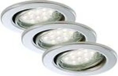 Produktbild von 3er Set LED Einbauleuchte, Ø 8,6 cm, 3 W, Chrom, Briloner Leuchten