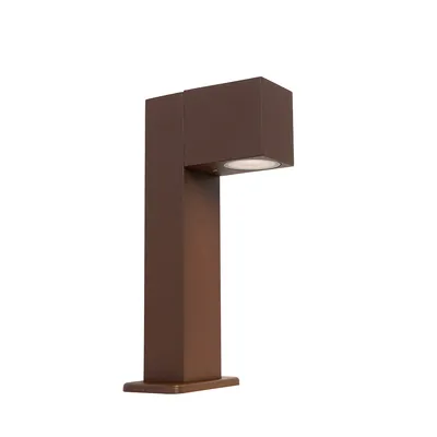 Produktbild von Qazqa Modern, Industrial außen Pollerleuchte, Wegeleuchte, Pollerlampe für den Garten - Baleno - Rostbraun, Landhausstil, max. 11W, Geeignet für LED, 30cm, IP44
