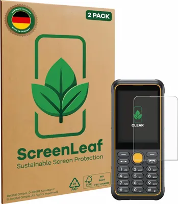 Produktbild von 2x ScreenLeaf Schutzfolie für Ulefone Armor Mini 4 nachhaltiger Displayschutz Display Schutz Folie Klar Transparent