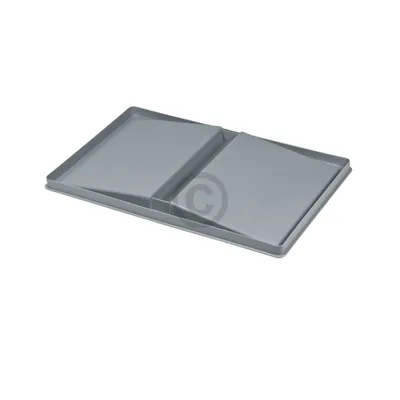 A gray plastic lid for an indoor waste bin system is shown on a white background.