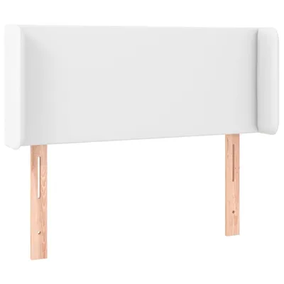 Produktbild von Kopfteil mit Ohren Weiß 93x16x78/88 cm Kunstleder