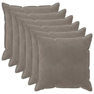 Immagine prodotto di Coperte per cuscini vidaXL, 6 pezzi, HOUTEN, grigio chiaro, 60 x 60 cm, in velluto