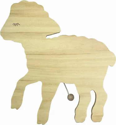 Produktbild von Egmont Toys Holz-Wandspieluhr Schaf Mary Dekoration Kinderzimmer