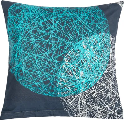 Produktbild von Baumwolllaken - 40x40 cm - Türkis,Grau