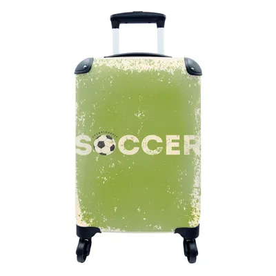 Obrázek produktu pro Kufr Příruční zavazadlo na kolečkách Malý cestovní kufr na 4 kolečkách Citáty - Fotbal - Mistrovství - Fotbal - Velikost kabiny < 55x40x23 cm a