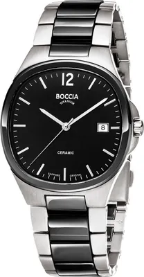 Produktbild von Boccia 3668-01 Herrenuhr Titanium Saphirglas Keramik 38mm 5ATM