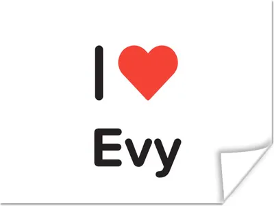 Produktbild von MuchoWow® Poster Ich liebe - Evy - Mädchen 160x120 cm - Foto Plakat