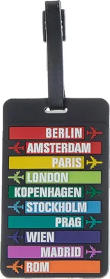 Immagine prodotto di HAUPTSTADTKOFFER – Kofferanhänger inklusive Adressfeld, Kofferschild aus Kunststoff, Gepäckschild für Koffer Tasche Rucksack, 10,2 cm x 6,2 x 0,4 cm,