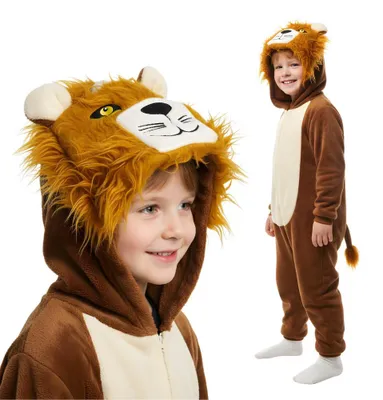 Immagine prodotto di Pigiama Onesie Kigurumi Costume Leone Travestimento Bambini 125 - 135cm