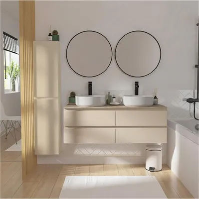 Produktbild von SORRENTO wandhängender Waschtischunterschrank mit 4 Schubladen, 120 cm