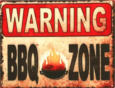 Immagine prodotto di Moritz deco segno di latta Avvertenza zona barbecue fuoco segno di metallo retro design vintage per la decorazione decorazione della parete