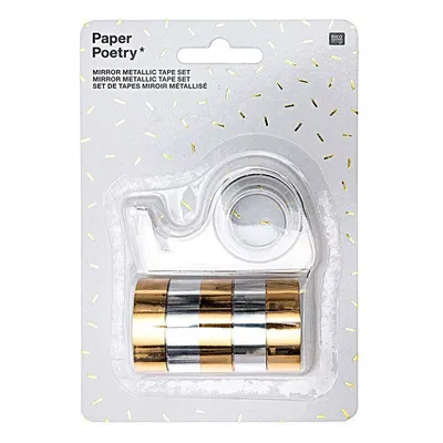 Image de Mirror Metallic Tapeset, Or/Argent