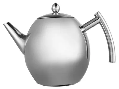 Edelstahl-Teekanne mit Flöte, 1,5 l, poliert