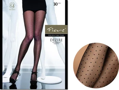 Produktbild von 30 den DEZIRE Fiore Damenstrumpfhose mit Punkten 3 Black