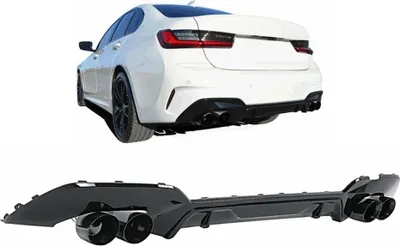 Produktbild von Stoßstange Diffusor Endrohre für BMW 3er G20 G28 G21 2018–06.2022 Schwarz.
