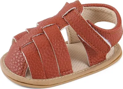 Obrázok produktu pre Letné detské sandále - otvorená špička, protišmykové, ploché prvé topánky pre batoľatá, 12 cm