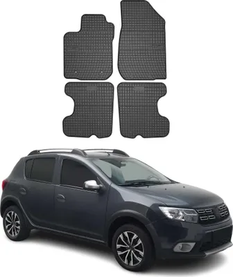 Image de Tapis de Sol pour Dacia Sandero Stepway 2013-2018 Caoutchouc Noir
