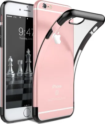 Produktbild von Conie Silikon Schutzhülle für iPhone 6 Plus / 6s Plus Tasche Case Cover Bumper Hülle Rand in Schwarz