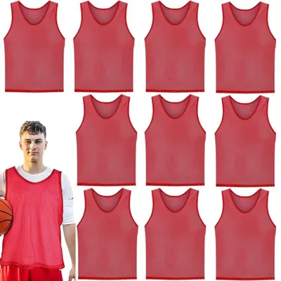 Obrázek produktu pro Solidchoice – Sada 10 tréninkových vest pro fotbal, rozměry 70 x 62 cm