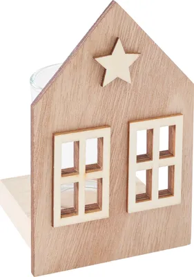 Produktbild von VBS Teelichthalter Haus Kerzenhalter 7.5x8x13 cm Deko für Zuhause