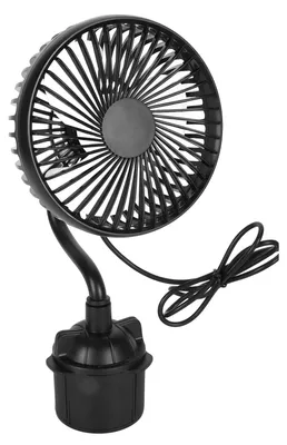 USB-Autoventilator, 360° drehbar, leise, 3 Stufen, schwarz