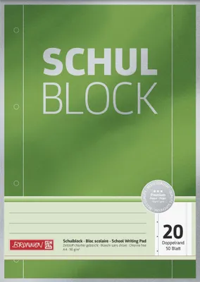 Produktbild von Schulblock Premium A4 90g/qm 50 Blatt blanko