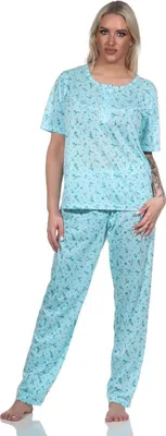 Immagine prodotto di Set pigiama donna pantaloni e camicia; verde/XL