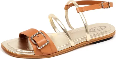 Produktbild von F3244 sandalo donna braun/gold TOD'S scarpe Sandale Schuh Frau