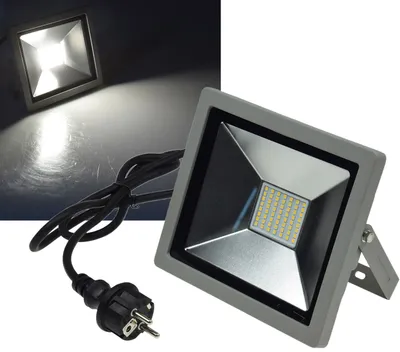 Produktbild von ChiliTec 22365 LED-Fluter SlimLine "CTF-SLT 30" silber 30W, 2960lm, 4000K, neutralweiß, IP44