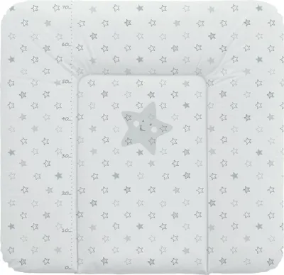 Produktbild von Ceba Baby Wickelauflage 75x70 cm Wickelunterlage Wickeltischauflage - Abwaschbar - Grau Sterne