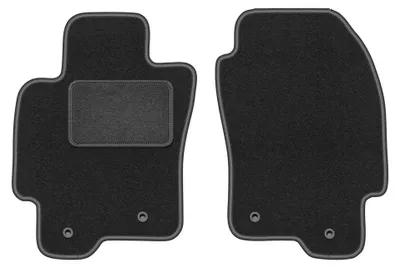 Produktbild von Velours-Fußmatten Vorne für Jaguar X-Type 2001-2009 (Kombi/Limousine) – 2-tlg, Graphit, passgenau – Wielganizator LUX