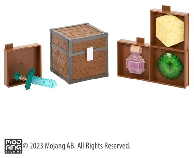 Image de Skrzynia Łupów Minecraft The End 10 cm z mieczem diamentowym i akcesoriami
