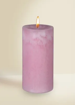 Produktbild von Gegossene Stumpenkerzen Selbstlöschend Rosenholz 130 x Ø 70 mm, 1 Stück, durchgefärbte Kerze für den Adventskranz
