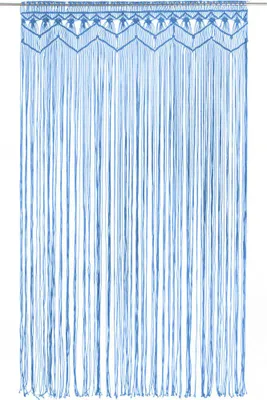 Produktbild von vidaXL Makramee Vorhang Blau 140x240 cm Baumwolle