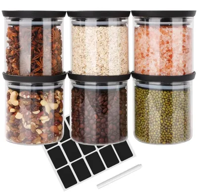 Produktbild von Vorratsdosen Vorratsbehälter Aufbewahrungsdosen - 6 Stück - Mit Deckel - Set