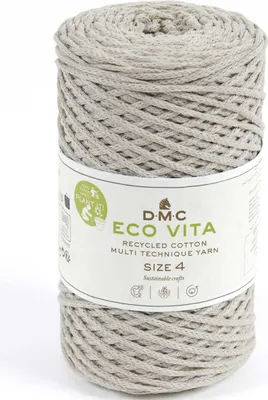 Zdjęcie produktu dla DMC Eco Vita-4 – przędza bawełniana składająca się w 80% z bawełny pochodzącej z recyklingu i w 20% z poliestru (kolor 131)