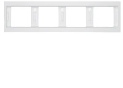 Immagine prodotto di Berker 13837009 Cornice a 4 ingressi bianco polare lucido orizzontale K.1