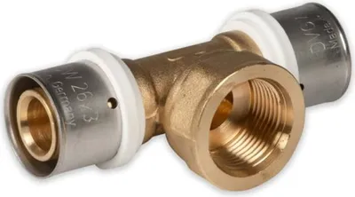 Produktbild von Selfio-Press Aluverbund Pressfitting  T-Stück Innengewinde 26 x 3 - 3/4' - 26 x 3 TH + U Kontur DVGW