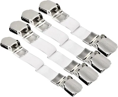 Produktbild von Bügelbrettbezug-Clips elastisch, 4 Stück, rutschfest, für Bügelbrettbezüge