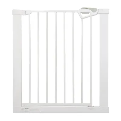 Image de roba easySafe+ Barrière de sécurité porte & escalier en métal - Largeur de réglage 75 - 82 cm - Extensible jusqu'à 110 cm - Fermeture par feux & arrêt à 90° - Sans perçage - Blanc