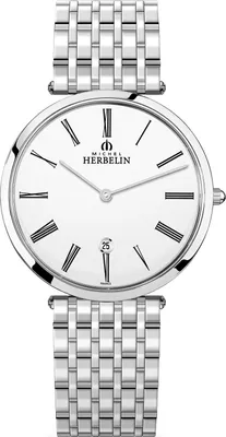 Image de Herbelin Montre à quartz argentée pour hommes, ETA F05.111