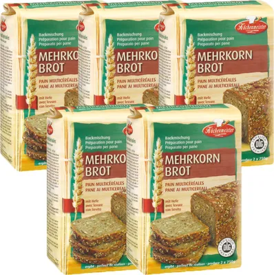 Produktbild von BIELMEIER KÜCHENMEISTER Brotbackmischung Mehrkornbrot 5 x 1000 g I Brotbackmischungen