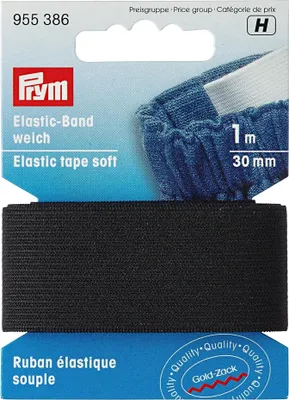 Produktbild von Prym Elastic-Band weich 30 mm schwarz