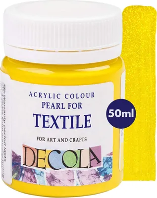 Produktbild von Decola Perlglanz Textilfarbe, 50 ml, Gelb