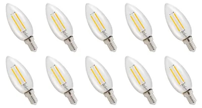 Productafbeelding van Spectrum LED Kaarslamp C35 E14 Helder - 1W 120lm 4000K - Neutraalwit - Vervangt 10W - 10 stuks