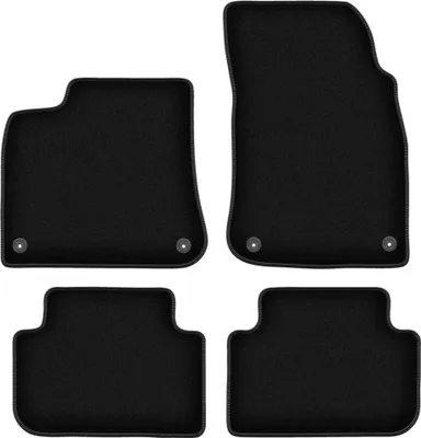 Produktbild von Wielganizator Velours-Autoteppiche – passend für Audi Q8 (SUV, Bj. 2020-) –  schwarz, passgenau, mit Befestigungen set 4 Stk.